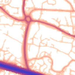Daytime road noise heatmap for TF2 0DU