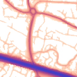 Daytime road noise heatmap for TF2 0DW