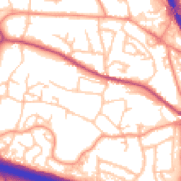 Daytime road noise heatmap for TF2 0DX