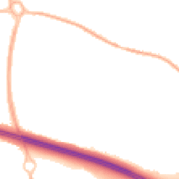 Night-time road noise heatmap for TF2 0EB