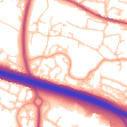 Daytime road noise heatmap for TF2 0EE