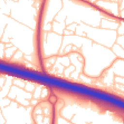 Daytime road noise heatmap for TF2 0EH