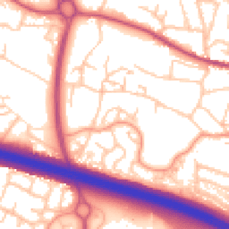 Daytime road noise heatmap for TF2 0EX