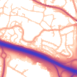 Daytime road noise heatmap for TF2 0EZ