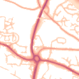 Daytime road noise heatmap for TF2 6AY
