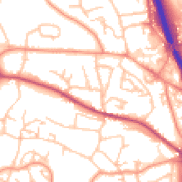 Daytime road noise heatmap for TF2 6BJ