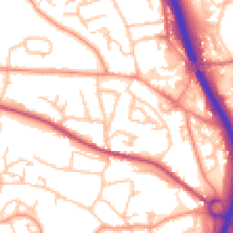 Daytime road noise heatmap for TF2 6BU