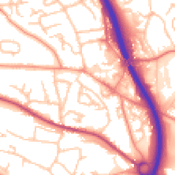 Daytime road noise heatmap for TF2 6DG