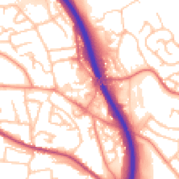 Daytime road noise heatmap for TF2 6DU