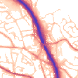 Daytime road noise heatmap for TF2 6EH