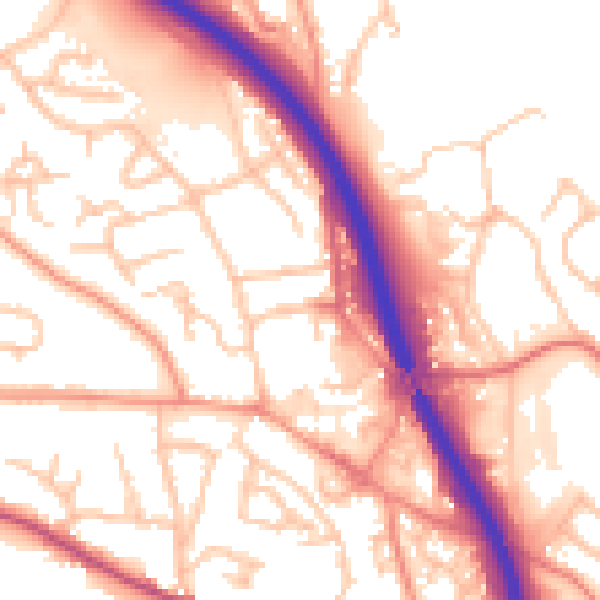 Daytime road noise heatmap for TF2 6ET