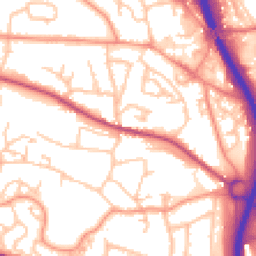 Daytime road noise heatmap for TF2 6FG