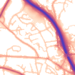Daytime road noise heatmap for TF2 6HN