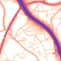 Daytime road noise heatmap for TF2 6HX