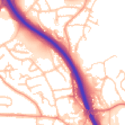 Daytime road noise heatmap for TF2 6JR