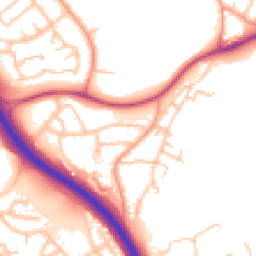 Daytime road noise heatmap for TF2 6JY