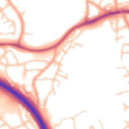Daytime road noise heatmap for TF2 6LX