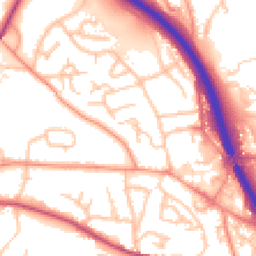 Daytime road noise heatmap for TF2 6NB