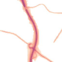 Night-time road noise heatmap for TF2 6NE