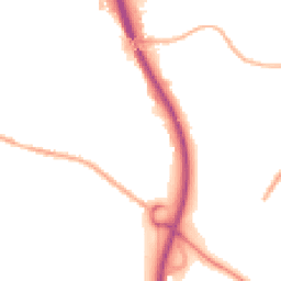 Night-time road noise heatmap for TF2 6NH