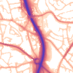 Daytime road noise heatmap for TF2 6NJ