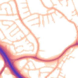 Daytime road noise heatmap for TF2 6PZ