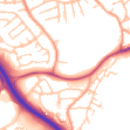 Daytime road noise heatmap for TF2 6QB