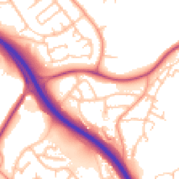 Daytime road noise heatmap for TF2 6QJ