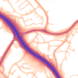 Daytime road noise heatmap for TF2 6QL