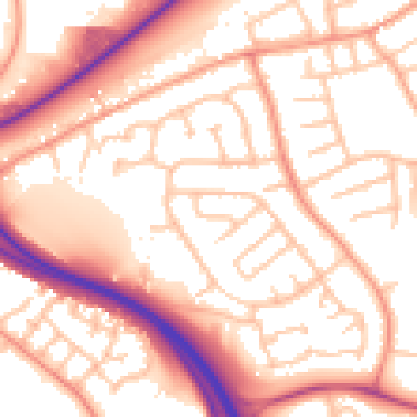 Daytime road noise heatmap for TF2 6RS