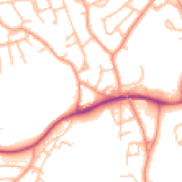 Daytime road noise heatmap for TF2 7AW