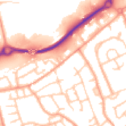 Daytime road noise heatmap for TF2 7DU