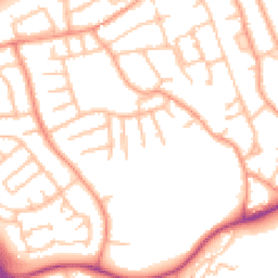 Daytime road noise heatmap for TF2 7EB
