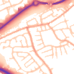Daytime road noise heatmap for TF2 7EN