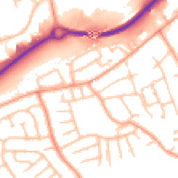 Daytime road noise heatmap for TF2 7EU