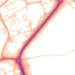 Daytime road noise heatmap for TF2 7FJ