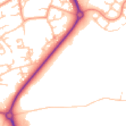 Daytime road noise heatmap for TF2 7FQ
