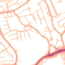 Daytime road noise heatmap for TF2 7HH