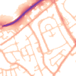 Daytime road noise heatmap for TF2 7JE