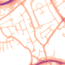 Daytime road noise heatmap for TF2 7JG