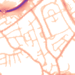 Daytime road noise heatmap for TF2 7JP