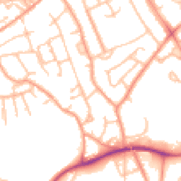Daytime road noise heatmap for TF2 7JT