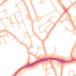 Daytime road noise heatmap for TF2 7JX
