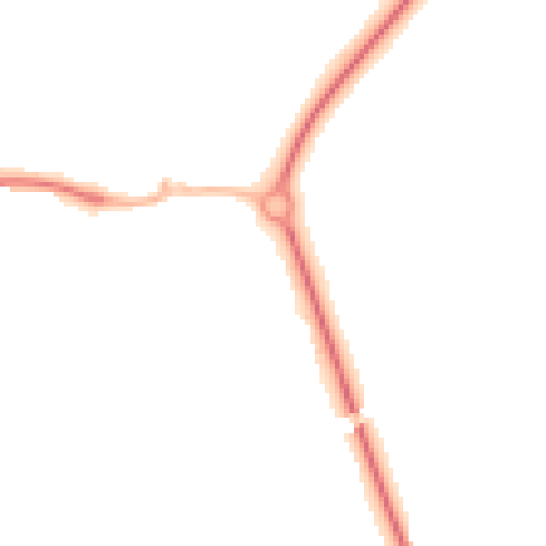 Night-time road noise heatmap for TF2 7NH
