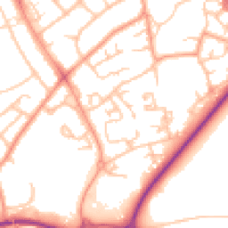 Daytime road noise heatmap for TF2 7NS