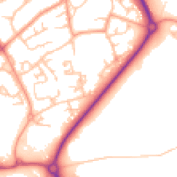 Daytime road noise heatmap for TF2 7QB