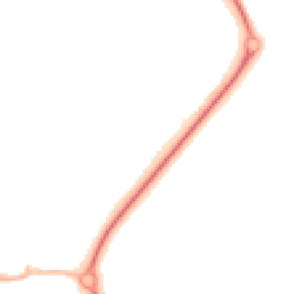 Night-time road noise heatmap for TF2 7QB