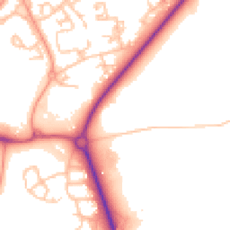 Daytime road noise heatmap for TF2 7QD