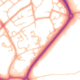 Daytime road noise heatmap for TF2 7QE