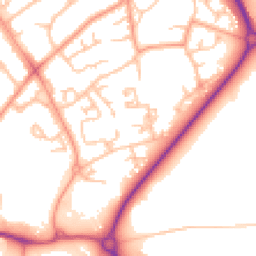 Daytime road noise heatmap for TF2 7QR